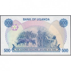 Ouganda - Pick 25 - 500 shillings - Série G/8 - 1986 - Etat : NEUF