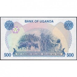 Ouganda - Pick 25 - 500 shillings - Série G/9 - 1986 - Etat : pr.NEUF