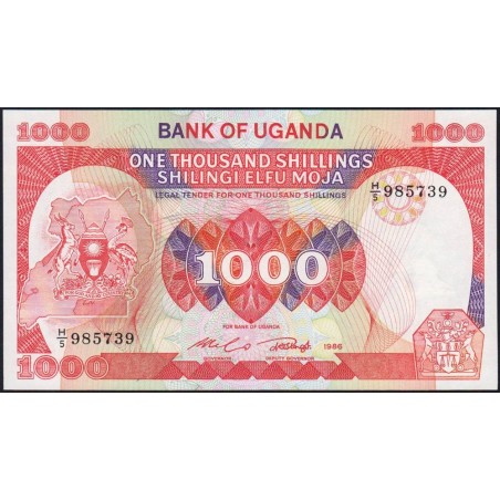 Ouganda - Pick 26 - 1'000 shillings - Série H/5 - 1986 - Etat : NEUF