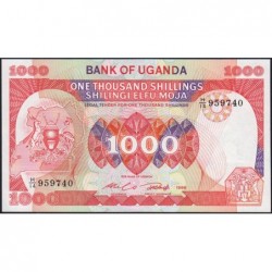 Ouganda - Pick 26 - 1'000 shillings - Série H/14 - 1986 - Etat : NEUF