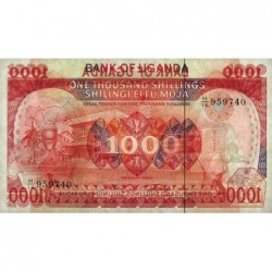 Ouganda - Pick 26 - 1'000 shillings - Série H/14 - 1986 - Etat : NEUF