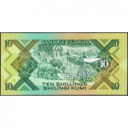 Ouganda - Pick 28 - 10 shillings - Série AN - 1987 - Etat : NEUF