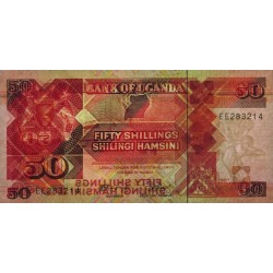 Ouganda - Pick 30a - 50 shillings - Série EE - 1987 - Etat : NEUF