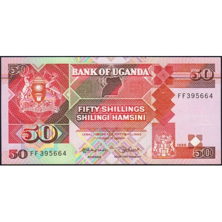 Ouganda - Pick 30b_1 - 50 shillings - Série FF - 1988 - Etat : NEUF