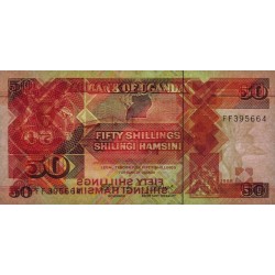 Ouganda - Pick 30b_1 - 50 shillings - Série FF - 1988 - Etat : NEUF