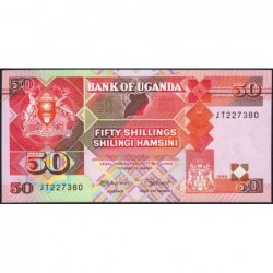 Ouganda - Pick 30b_2 - 50 shillings - Série JT - 1989 - Etat : NEUF