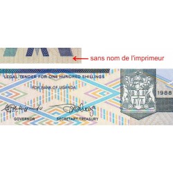 Ouganda - Pick 31b - 100 shillings - Série EL - 1988 - Etat : NEUF