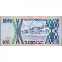 Ouganda - Pick 31b - 100 shillings - Série QX - 1988 - Etat : SUP+