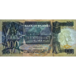 Ouganda - Pick 31b - 100 shillings - Série RZ - 1988 - Etat : NEUF