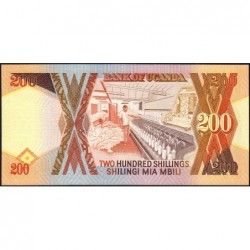 Ouganda - Pick 32a - 200 shillings - Série AA - 1987 - Etat : NEUF