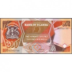 Ouganda - Pick 32b_1 - 200 shillings - Série BZ - 1991 - Etat : NEUF