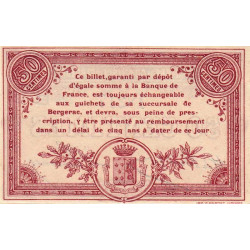 Bergerac - Pirot 24-3 - 50 centimes - Série B - 05/10/1914 - Etat : SPL