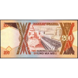 Ouganda - Pick 32b_1 - 200 shillings - Série CW - 1991 - Etat : NEUF