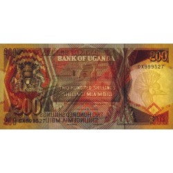 Ouganda - Pick 32b_3 - 200 shillings - Série DX - 1996 - Etat : NEUF