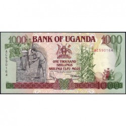 Ouganda - Pick 34a - 1'000 shillings - Série AC - 1991 - Etat : NEUF