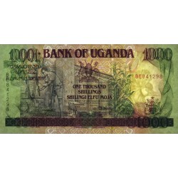 Ouganda - Pick 34a - 1'000 shillings - Série BE - 1991 - Etat : SPL+