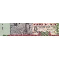 Ouganda - Pick 34b - 1'000 shillings - Série EK - 1991 - Etat : NEUF