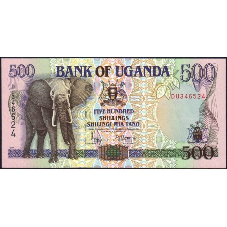 Ouganda - Pick 35a_1 - 500 shillings - Série DU - 1994 - Etat : NEUF