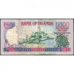 Ouganda - Pick 37b - 5'000 shillings - Série BW - 1994 - Etat : TB+