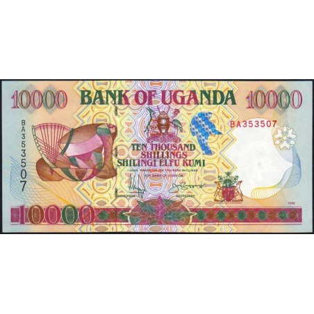 Ouganda - Pick 38b - 10'000 shillings - Série BA - 1998 - Etat : NEUF