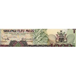 Ouganda - Pick 39Ab - 1'000 shillings - Série PW - 2003 - Etat : NEUF