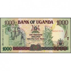 Ouganda - Pick 39Ab - 1'000 shillings - Série QW - 2003 - Etat : NEUF