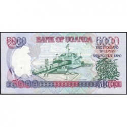Ouganda - Pick 40a - 5'000 shillings - Série CU - 2000 - Etat : NEUF