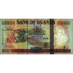 Ouganda - Pick 41a - 10'000 shillings - Série BW - 2001 - Etat : NEUF