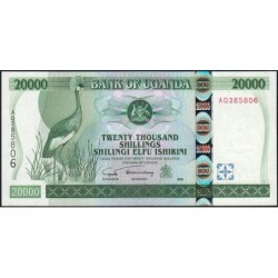 Ouganda - Pick 42_2 - 20'000 shillings - Série AQ - 2002 - Etat : NEUF