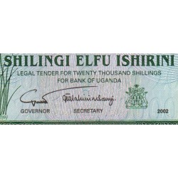 Ouganda - Pick 42_2 - 20'000 shillings - Série AQ - 2002 - Etat : NEUF