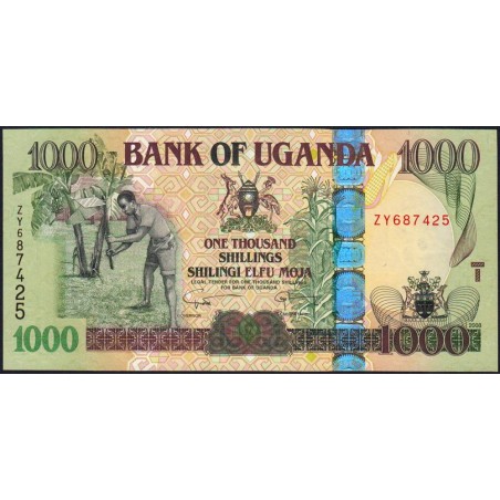 Ouganda - Pick 43c - 1'000 shillings - Série ZY - 2008 - Etat : NEUF