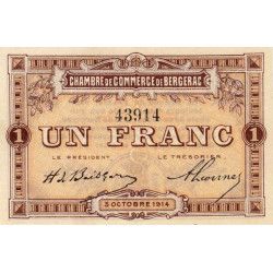 Bergerac - Pirot 24-4 - 1 franc - 05/10/1914 - Etat : NEUF