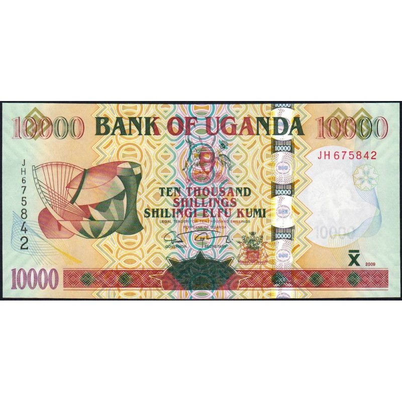 Ouganda - Pick 45c - 10'000 shillings - Série JH - 2009 - Etat : NEUF