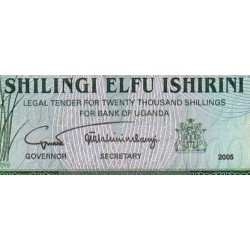 Ouganda - Pick 46b - 20'000 shillings - Série BY - 2005 - Etat : NEUF