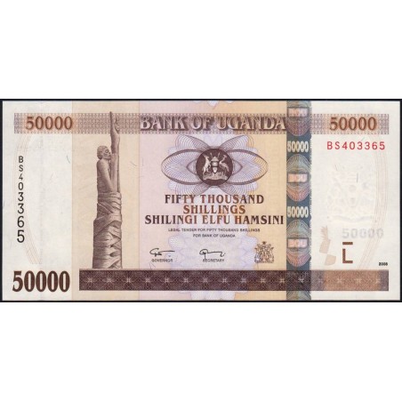 Ouganda - Pick 47c - 50'000 shillings - Série BS - 2008 - Etat : NEUF