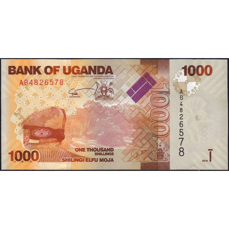 Ouganda - Pick 49a - 1'000 shillings - Série AB - 2010 - Etat : SPL