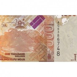 Ouganda - Pick 49a - 1'000 shillings - Série AG - 2010 - Etat : NEUF