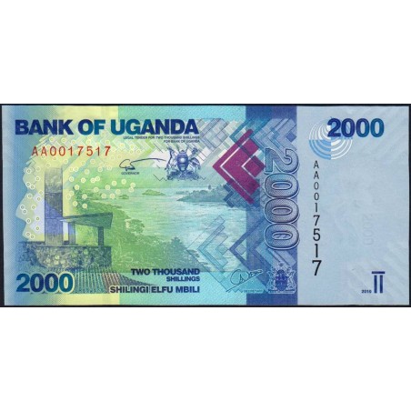 Ouganda - Pick 50a - 2'000 shillings - Série AA - 2010 - Etat : NEUF