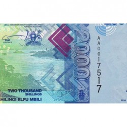Ouganda - Pick 50a - 2'000 shillings - Série AA - 2010 - Etat : NEUF