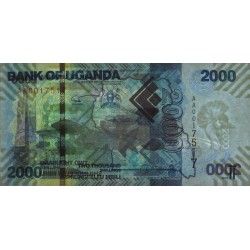 Ouganda - Pick 50a - 2'000 shillings - Série AA - 2010 - Etat : NEUF