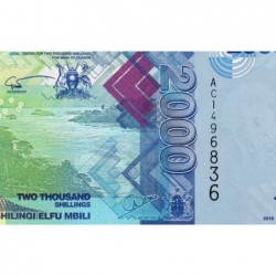 Ouganda - Pick 50a - 2'000 shillings - Série AC - 2010 - Etat : NEUF