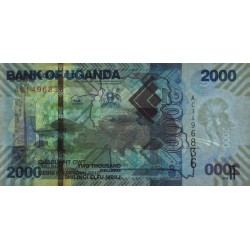 Ouganda - Pick 50a - 2'000 shillings - Série AC - 2010 - Etat : NEUF