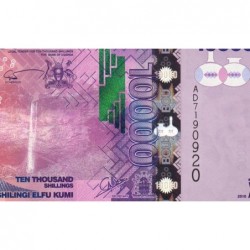 Ouganda - Pick 52a - 10'000 shillings - Série AD - 2010 - Etat : NEUF
