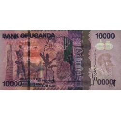 Ouganda - Pick 52a - 10'000 shillings - Série AD - 2010 - Etat : NEUF