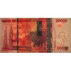 Ouganda - Pick 53a - 20'000 shillings - Série AA - 2010 - Etat : NEUF