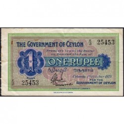 Ceylan - Pick 16b_1 - 1 rupee - Série E/3 - 01/10/1925 - Etat : TTB