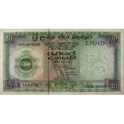 Ceylan - Pick 59c_3 - 10 rupees - Série M/31 - 05/06/1963 - Etat : SPL+