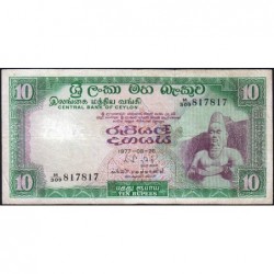 Sri-Lanka - Pick 74Ac - 10 rupees - Série M/309 - 26/08/1977 - Etat : TB