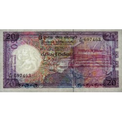 Sri-Lanka - Pick 93b - 20 rupees - Série F/34 - 01/01/1985 - Etat : NEUF