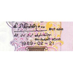 Sri-Lanka - Pick 96c - 10 rupees - Série F/74 - 21/02/1989 - Etat : NEUF